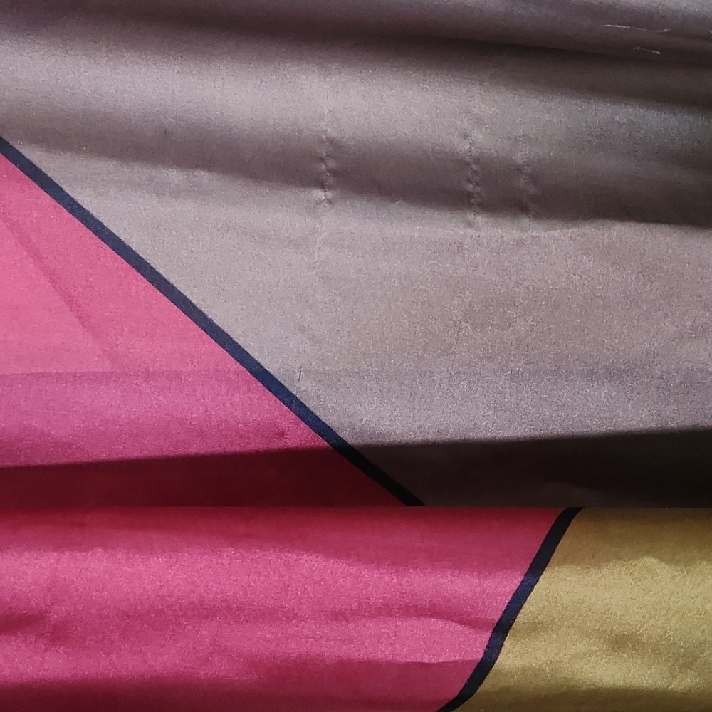 Color Block Silk Scarf-Wrap - Picture 8 of 11